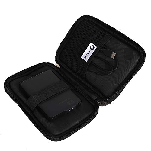 Image of WD HDD Hard Case /Cover /Pouch for 2.5 inch Portable Hard Drive (for Seagate, Toshiba, WD, Sony, Transcend, Lenovo, Adata) (BROWN CROSS)