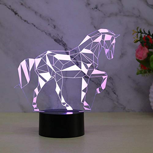Renquen, lampada per bambini con 7 colori che cambiano a tocco, 1,5 m, cavo USB, decorazione da scrivania, lampada 3D a LED illusione luce notturna, comodino ottico luci notturne per bambini - Image 8