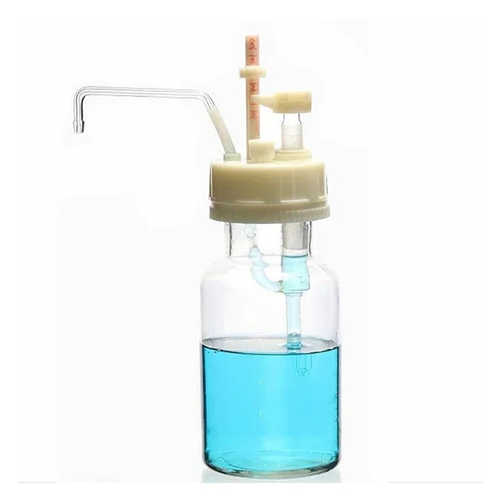 Laboratoryjne wyroby szklane, 1 butelka, dozownik odczynnika, przezroczysty, półautomatyczny dozownik, regulowana / stała objętość 0,1-10 ml (0,1-5 ml, butelka 500 ml)