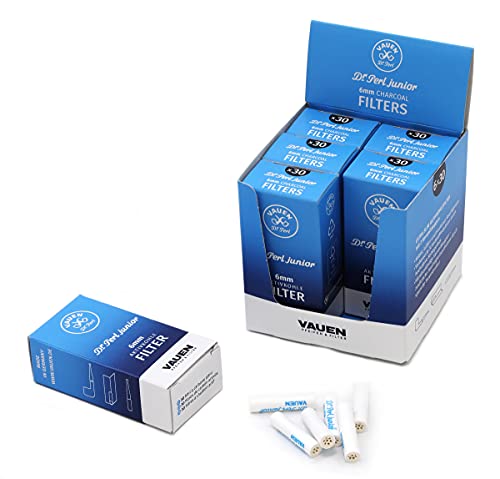 Vauen Dr. Perl Junior 6mm Activated Charcoal Filters - 6 Packs x 30 Filters