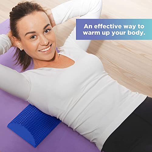 Image of High-Density EVA Foam Rollers | Deep Tissue Massager | Myofascial Release Textured Bumps | 18 inch / 45cm Half Roller |