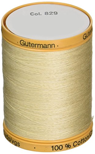 Hilo de Algodón 100% Natural Gutermann 800M Crema miniatura 1