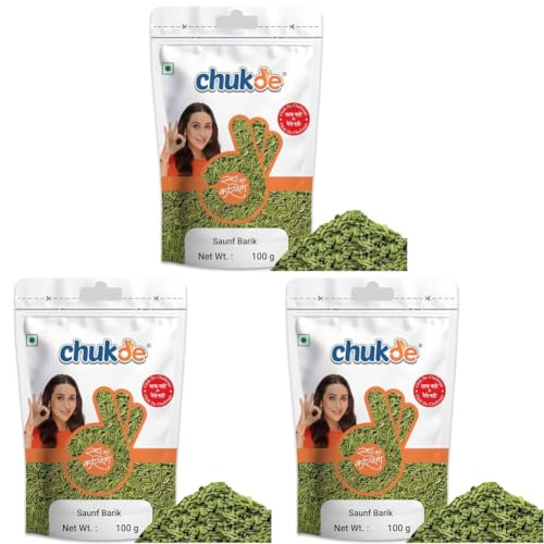 Image of Chukde - Barik Saunf | Fresh & Aromatic | Natural Digestive & Mouth Freshener | Naturally Sweet Lakhnavi Saunf | Other Names - Variyali - Mouri- Sombu - 100 Gram (Pack of 6)