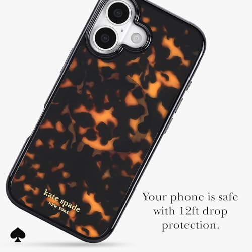Image of kate spade new york iPhone 17 Case - Tortoise | Compatible with MagSafe - Lightweight Designer Case for iPhone 17 with Anti-Scratch Coating and Speckled Tortoise Design