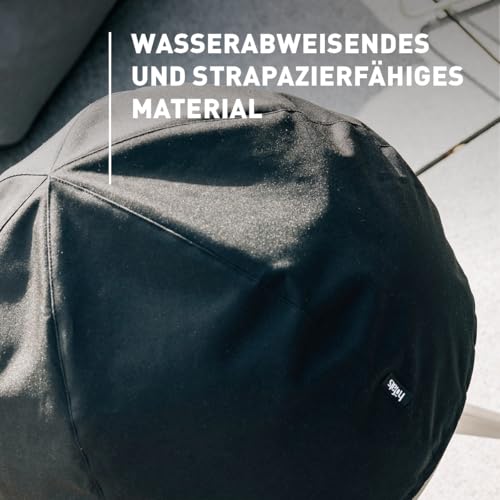 höfats - MOON 45 Abdeckhaube - passgenaue, wetterfeste, UV-beständige Schutzhülle, mit Kordelstopper - formhaltende Streben verhindern Wasseransammlungen - schützt den Feuerkorb vor Schmutz und Nässe