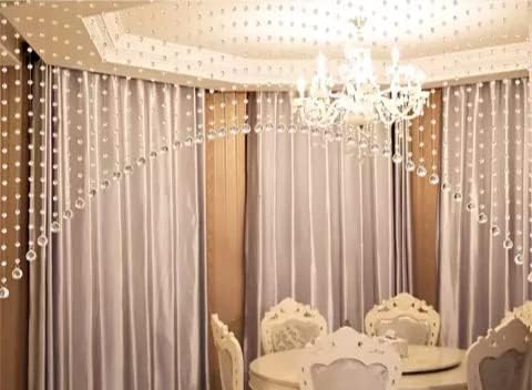 Crystomist CM 20 Lines 100% Glass Drops, Acrylic Bead, Strings Hanging Crystal Curtain 20 Strings Suitable to 3 to 4 Feet Width 1