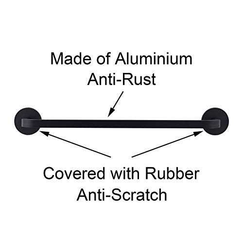 Lekusha Magnetic Towel Bar For Refrigerator, Magnetic Towel Holder Towel Hook Hanger For Fridge, Kitchen Stove, Oven, Dishwasher, Sink Laundry Washing Machine Black #TOP3