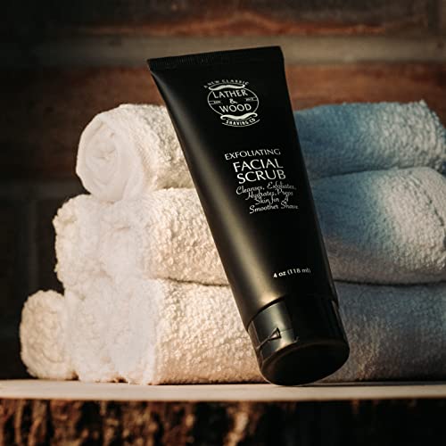 Best Face Wash For Men - Lather & Wood's Face Scrub - Luxurious Exfoliating Mens Face Wash For The Man's Man. 4Oz Facial Cleanser For Men. #TOP1
