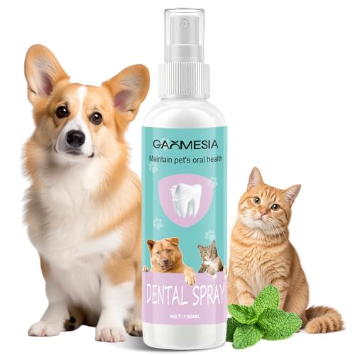Dentalspray für Hunde und Katzen, effektiv gegen Zahnstein und Zahnbelag, Hunde Zahnpflege, Dentalspray für Mundgeruch, mit Minze, 150ML