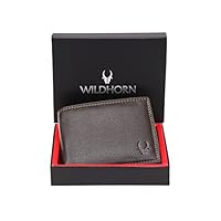 WildHorn Brown Leather Wallet for Men I Top Grain Leather I 8 Credit Card Slots I 2 Currency Compartments I 1 Coin Pocket I 1 Transparent ID Window