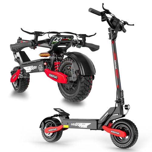 Image of Electric Scooter for Adults,31 /38 MPH 1200W /2400W Peak Motor | 11 inch Off-Road Tires Fast E Scooter, Up to 20 /45 Miles Range, Dual Suspension, 330 lbs Max Load, Foldable