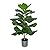 BESAMENATURE Artificial Fiddle Leaf Fig Tree/Faux Ficus Lyrata for Home Office Decoration, 30.5" Tall, Ships in Silvery Gray Planter