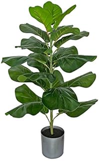 BESAMENATURE Artificial Fiddle Leaf Fig Tree / Faux Ficus Lyrata for Home Office Decoration, 30.5