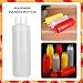 beyonday 3pcs Seasoning Squeeze Bottles, 3 Hole Ketchup Mustard Dressing Squeeze Squirt Bottles, Salad Sauce Condiment Cream Squeeze Bottles for Kitchen Restaurant Bakery(24oz, White)
