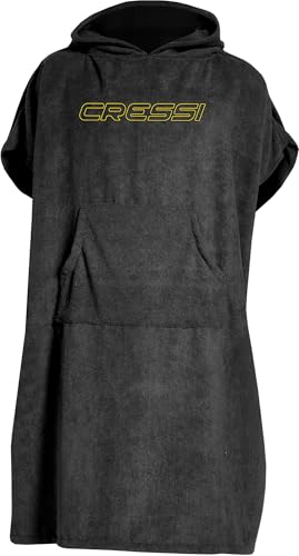 Albornoz Poncho Cressi Negro L/XL 92x118 cm toalla cambiador deportes acuáticos