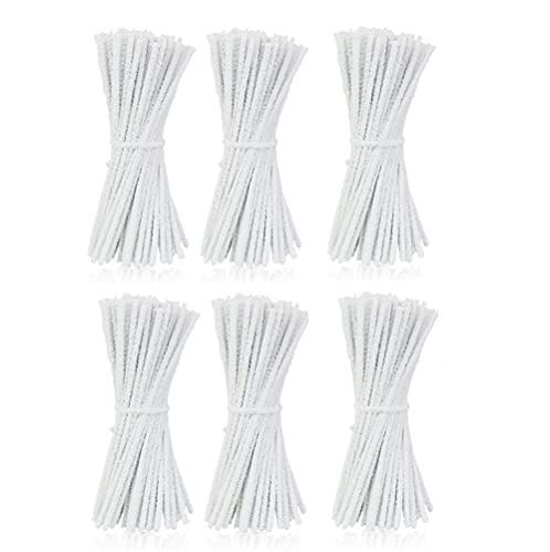 RMENOOR 300pcs Tiras Limpiadoras de Tuberías Limpiadores para Pipa Limpiadores de Pipas para Fumar Limpiadores de Tubo, Blanco, Diámetro 5 mm, con Alambre Fácil de Doblarse, Calidad de Marca Cover