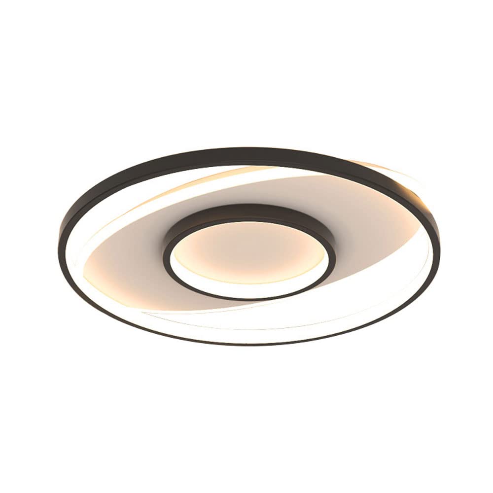 Plafonnier moderne de style nordique avec éclairage LED encastré noir 50W