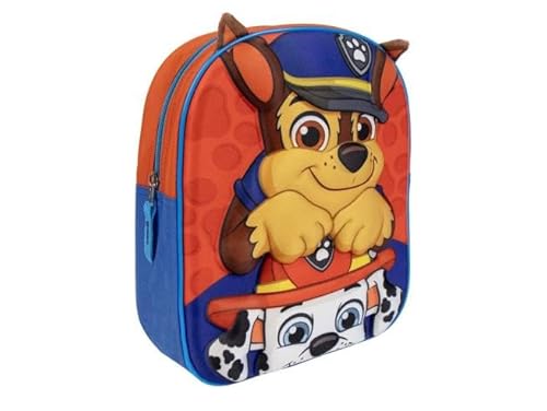 CERDÁ LIFE'S LITTLE MOMENTS Mochila Infantil 3D Aplicaciones Paw Patrol, Patrulla Canina Unisex niños, Azul, S
