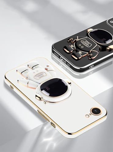Coque iPhone SE 2025 antichoc fine avec béquille astronaute - 2