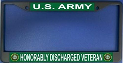 Army Honorably Discharged Veteran Photo License Plate Frame