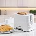 Daewoo 2 Slice Toaster – White, Compact, Variable Browning Control, Defrost, Reheat, Cancel Functions, Removable Crumb Tray, Ideal for Home, Student, Office Kitchens