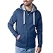 Produktbild HRM Herren Hooded Jacket, denim, Gr. M I Premium Kapuzenjacke Herren mit Kontrast-Innenfutter I Basic Hoodie mit Reißverschluss I Zip Hoodie I Hochwertige & nachhaltige Herren-Bekleidung