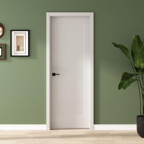 Image of BARNSMITH 28x80 in 1-Panel White Primed Molded Door Slab, Shaker Style Paintable Hollow Core Interior Door Panel, for Pocket, Swing, Sliding Door, Durable and Lightweight, No Assembly Required