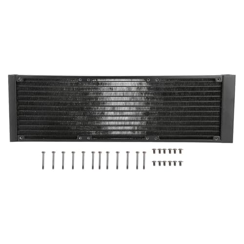 Intercambiador de calor para computadora de 12 tubos, tubo de refrigeración por agua para PC con rosca G1/4, separador de agua de alta eficiencia para de refrigeración de CPU, (360 mm)