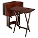 Set of 4 Single TV tables, Rect, Walnut (94120) RTM13569