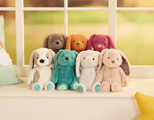 Image of B. toys Happyhues Peppy-Mint Bunny Stuffed Animal, Washable, Ice Grey Bunny