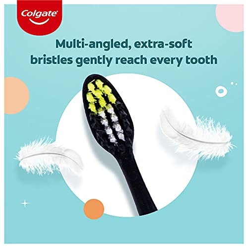 Image of Colgate Kids Batman Manual Toothbrush for 5+ years, Pack of 3, Extra Soft Bristles with Tongue Cleaner,Multicolor