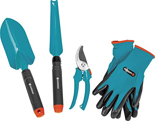 Gardena Gartenwerkzeug-Set, Metall, Kunststoff, Black/Red/Green/Silver/Turquoise, 5 Count