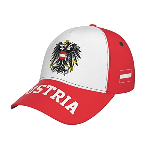 RFSHOP Casquette de baseball avec drapeau de l'Autriche - Imprimé complet - Pour homme et adulte - Noir, #886, taille unique