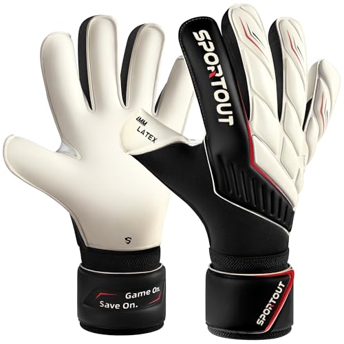 Sportout Youth&Adult Goalie Goalkeeper Gloves,Strong Grip for The Toughest Saves, with Finger...