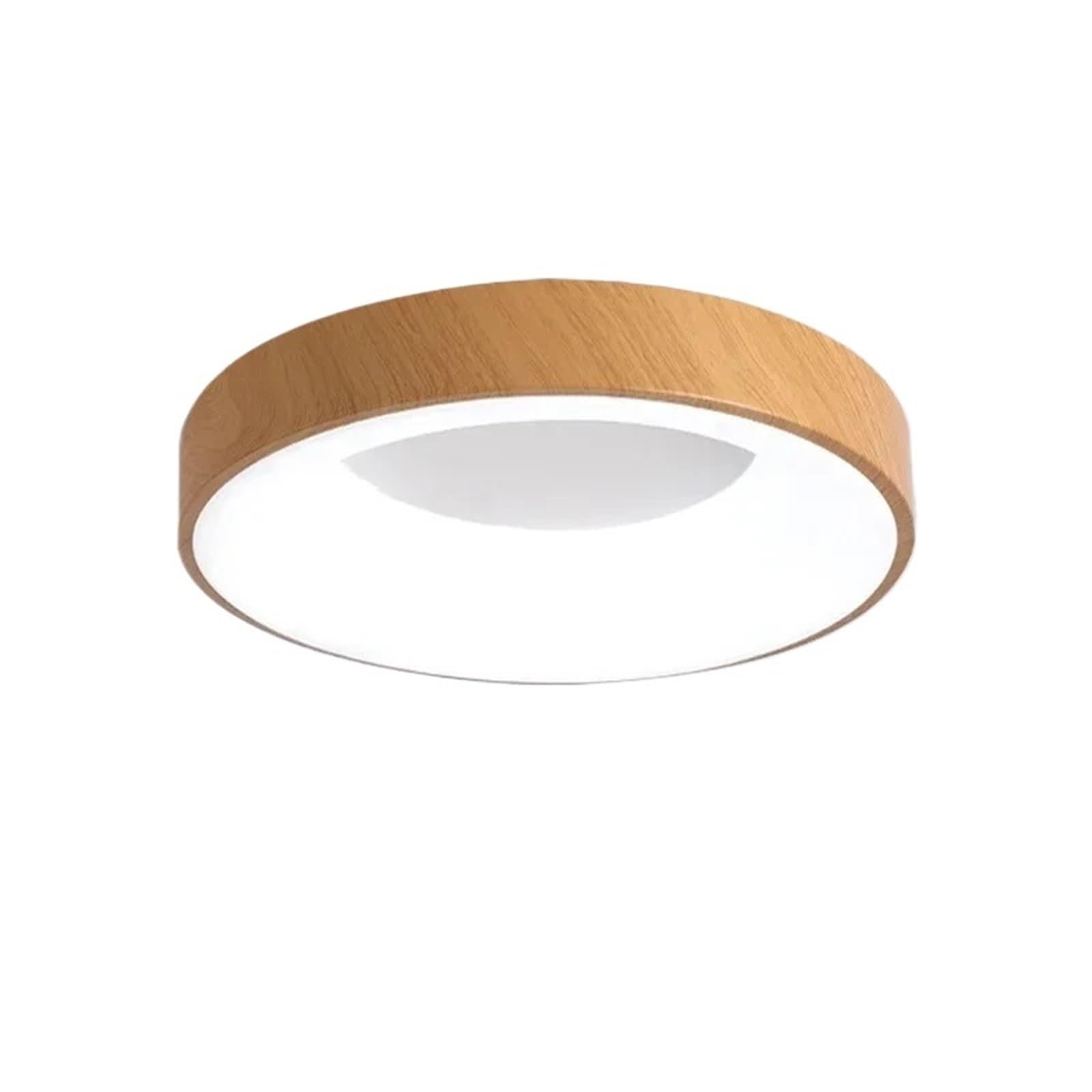 Plafon LED Techo Regulable,Luz Led Techo Plafón LED de Techo Redondo 30/40cm Con Mando For Salón y Dormitorio Atenuable(Wood,Remote Control,40cm-24W)