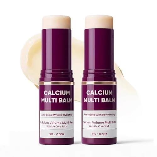 Calcium Multi Balm Stick, Korean Skincare Anti Aging Augencreme gegen Falten und Augenringe, Collagen Sticks Feuchtigkeitscreme Gesicht, Anti Falten Creme für Damen, Multifunktionale Augenbalsam 2PCS