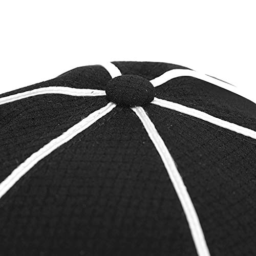 image for FitsT4 Sports FitsT4 Referee Hat Black with White Stripes Official Cap