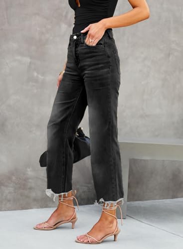 LOLONG High Waisted Flare Jeans for Women Casual Bell Bottom Denim Pants2