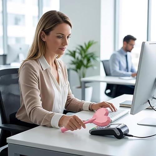 Image of Credit Card Wand, Contactless Payment Card Wand with Secure Slot, Fun Payment Experience for Everyday Use, Rainbow Color Star Design, Single Piece Credit Card Apply Tool (Pink B)