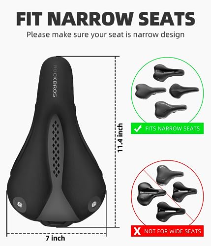 ROCKBROS Rechargeable Gel Bike Seat Cover with Rear Lights - Image 3