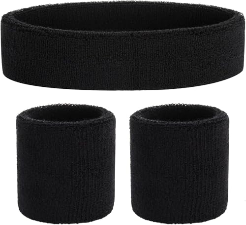 XFyt Sports Wrist Sweat Band & Headband Combo Set | High Absorbti...
