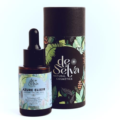 DE SELVA Azure Elixir – Blue Tansy Face Oil with Squalane, Camell...