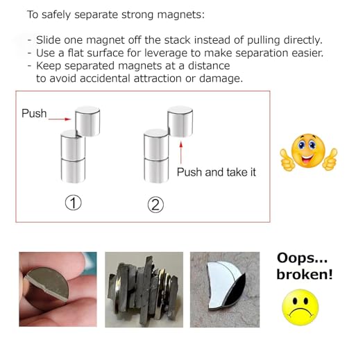 Tiny Round Disc Cylinder Magnets - Small Magnetic Stick Adhesive Holder Lifter Fastener 3mm 1/8 Cylindrical Magnet N52 (100 Pack) - Thumbnail 4