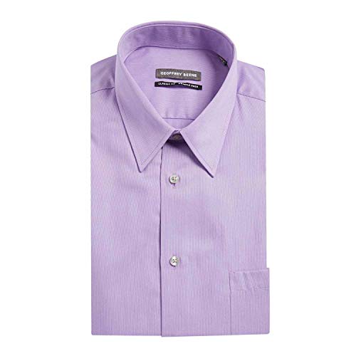 Geoffrey Beene Mens Classic Fit Wrinkle Free Dress Shirt (Thistle, 17x36-37)