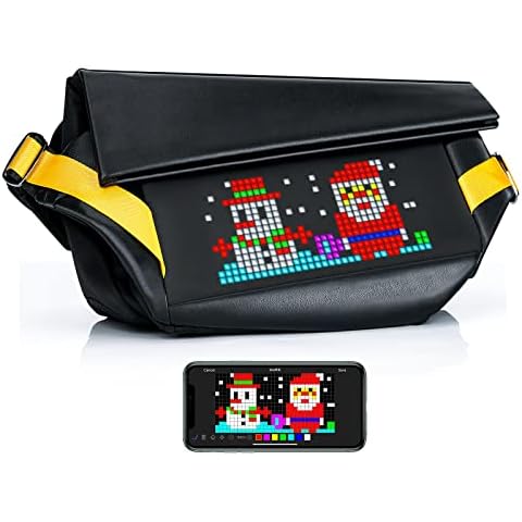 Gelrova Fashion Sling Bag with LED Display Pixel, Crossbody, Chest Bag, Waterproof Shoulder, Cycling Travel Daypack for Men Women Cover