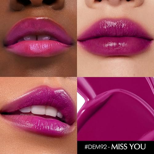 Image of Depuplum Purple Lipstick for Women Moisture Lip Gloss Tinted Lip Balm | Sheer Nourishing Hydrating Glossy Creamy Lipstick Glow Reviver Lip Stick for Dry Lips,DM92 Purplish Red