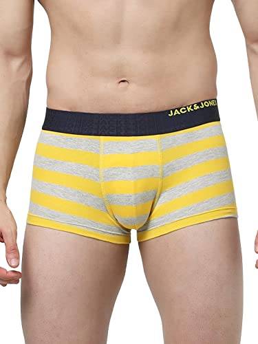 Image of JACK & JONES Men's Cotton Blend Modern Striped Trunks