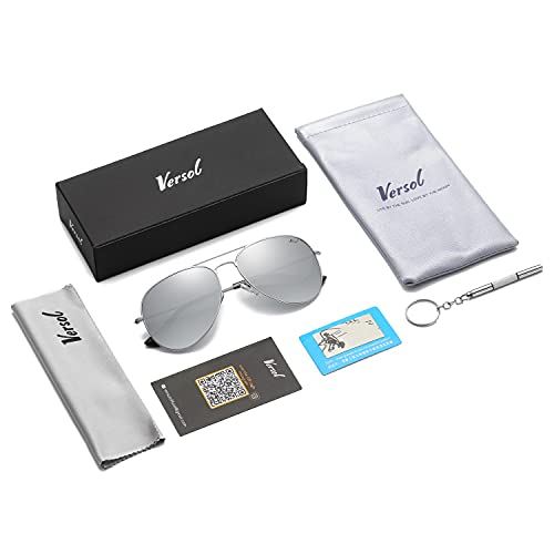 Image of Aviator Sunglasses for Men Women, Polarized Mirrored UV400 Lenses, Lightweight & Classic for Driving & Outdoors