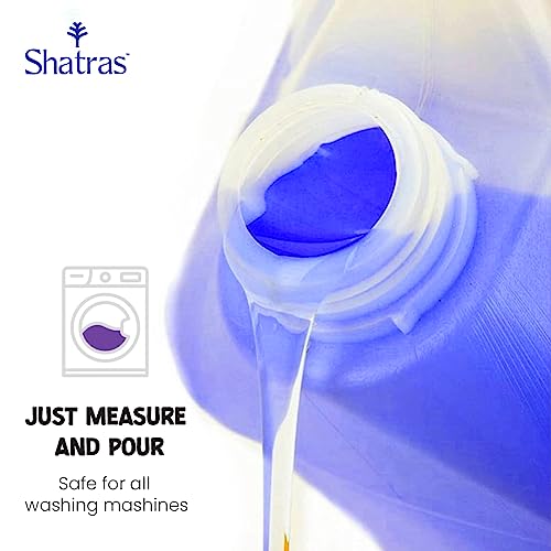 Image of Shatras Bio Cleaning Solutions Natural Laundry Liquid 6 L (5 L + 1 L Free) - Lavender | Caustic-Free, Biodegradable & Eco-Friendly Formula