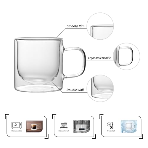 Set de 2 vasos de vidrio térmico NIRA.Z 12 oz miniatura 3